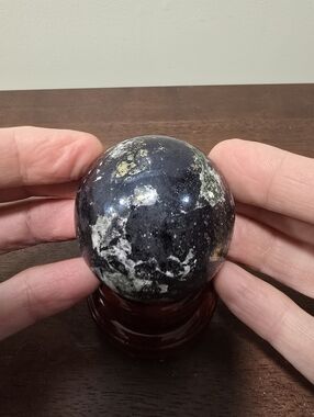 Covellite Deep Dark Blue Crystal Sphere #C 51 mm